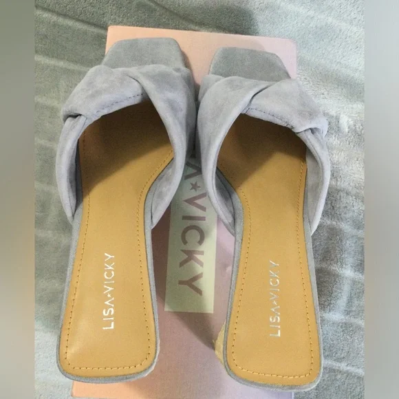 Lisa Vicky Impress Lavender Block Heeled Suede Sandal Size 9M - Picture 5 of 13